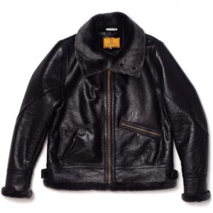 "Aviatore" B-3 Black Shearling Jacket