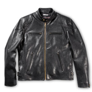 “Café Racer” Black Leather Jacket