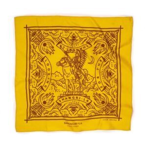 "Looking for the Shangri-La" Silk Foulard