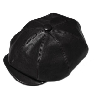 “Outlaw” Leather 8 Panel Riders Cap