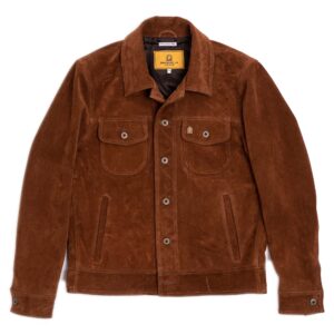 "Terracotta" Cognac Suede Jacket