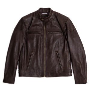"Café Racer" Testa di Moro Leather Jacket