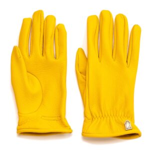 "Bandit" Yellow Deerskin Gloves