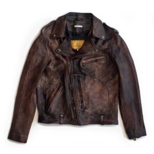 "Chiodo" Bruciato Leather Jacket