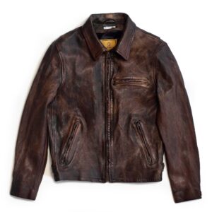 "Varenne" Bruciato Leather Jacket