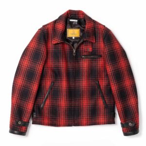 "Varenne" Red Tartan Wool Jacket