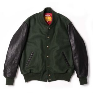 "Varsity" Forest Green Wool Jacket
