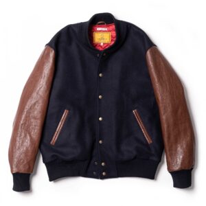 "Varsity" Navy Blue Wool Jacket
