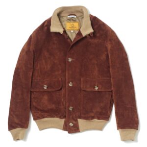 "Ascari" A-1 Terra di Siena Suede Jacket