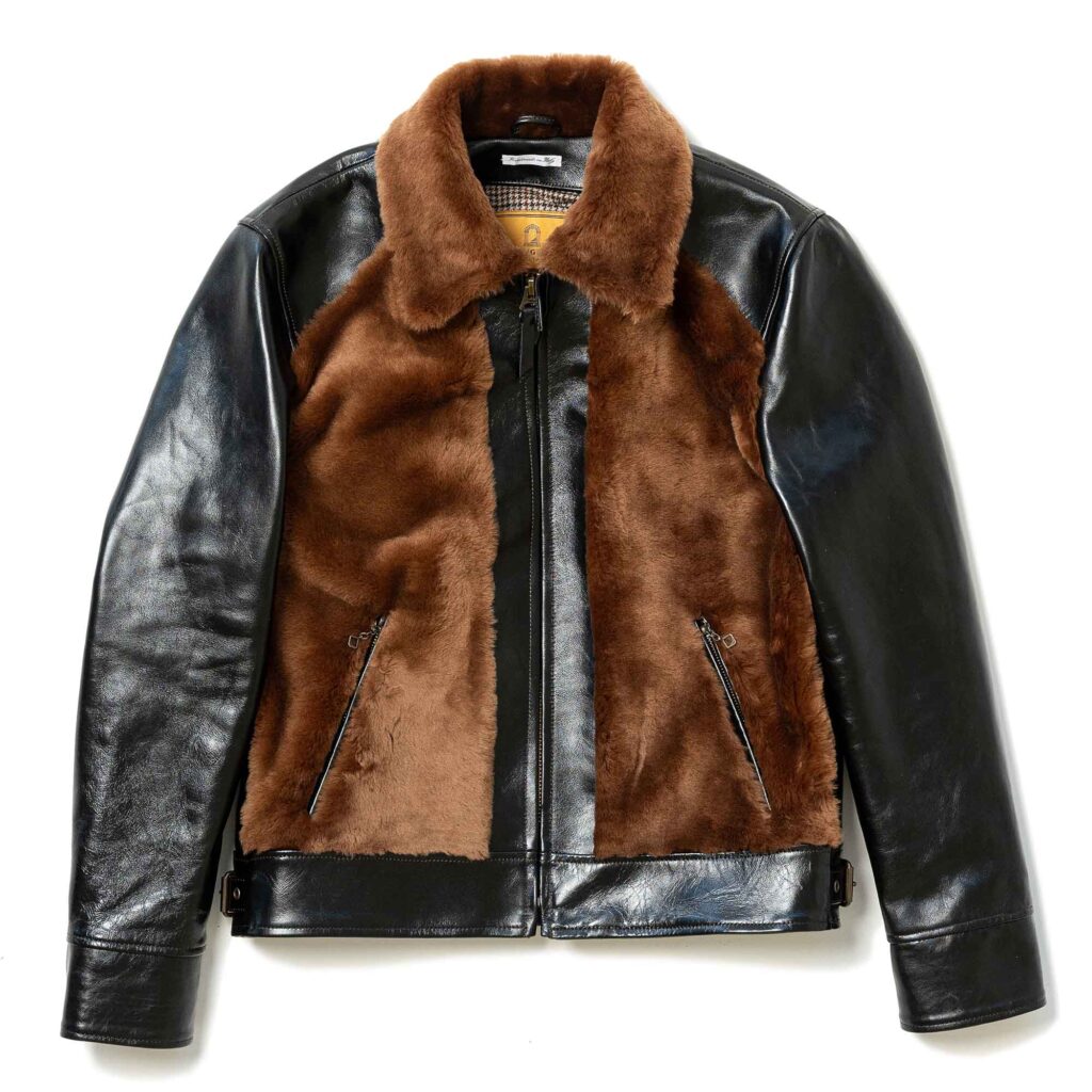 "Varenne" Black Horsehide Grizzly Jacket "Varenne" Black Horsehide Grizzly Jacket