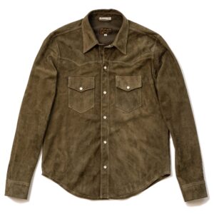 "Gonzo" Muschio Western Suede Shirt