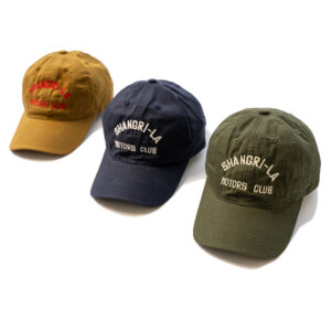 "Motors Club" Waxed Herringbone Ball Cap