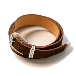 "Rodeo" Cognac Suede Western Belt