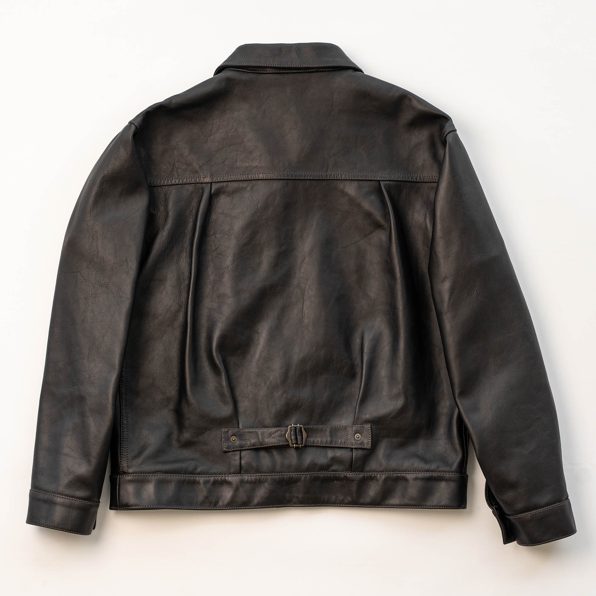 "Type I" Black Tea-Core Horsehide Maryam® Leather Jacket (Ltd. Ed. 25 pcs)