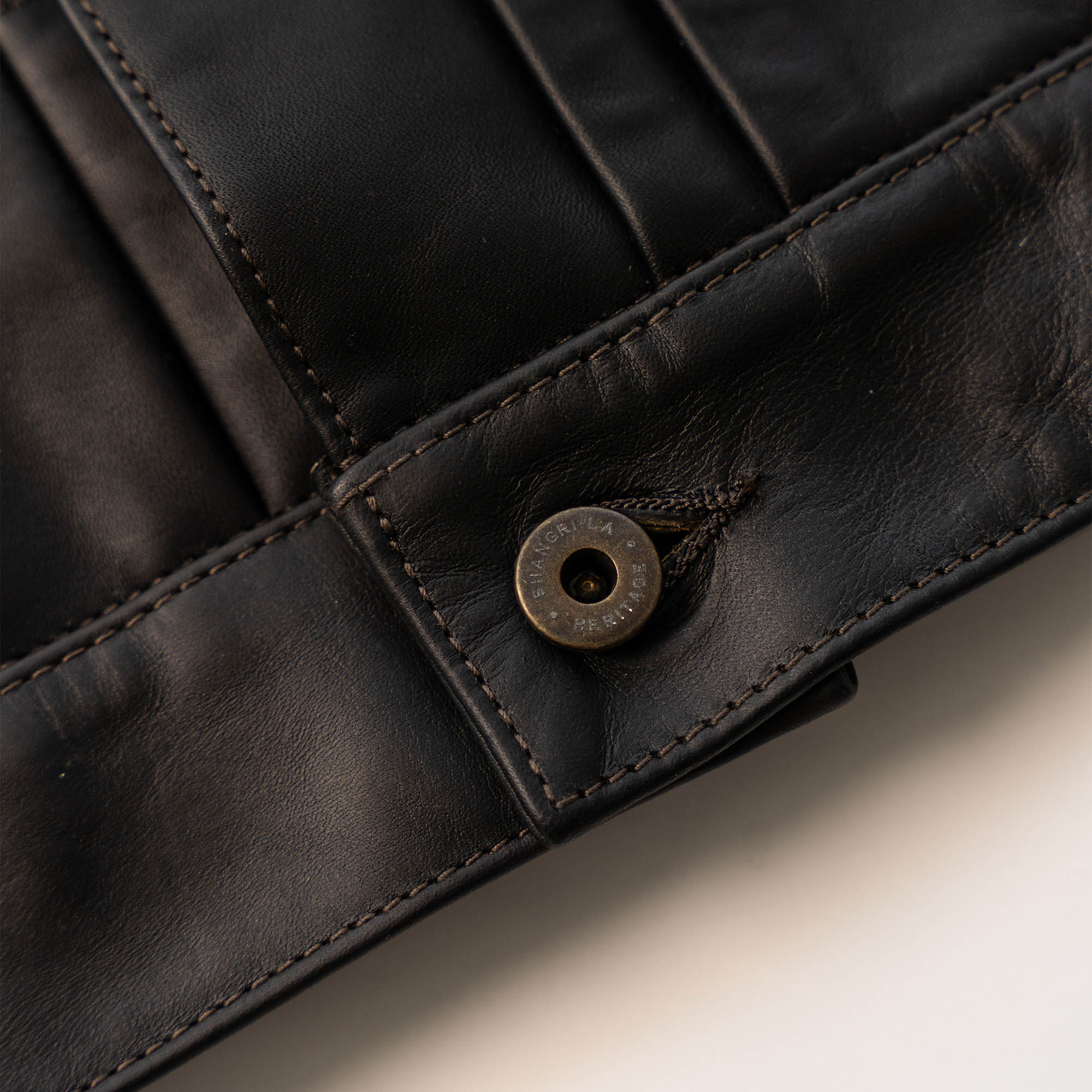 "Type I" Black Tea-Core Horsehide Maryam® Leather Jacket (Ltd. Ed. 25 pcs)