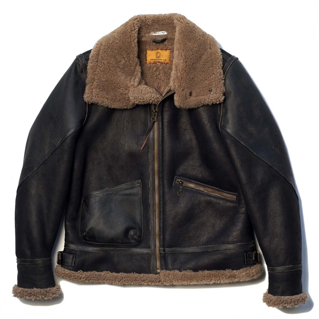 “Aviatore” B-3 Vintage Black Shearling Jacket “Aviatore” B-3 Vintage Black Shearling Jacket