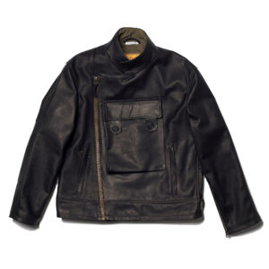“Swedish” Black Motorcycle Leather Jacket